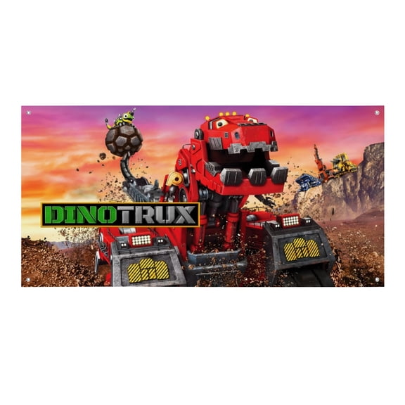 Dinotrux-Theme Backdrops Banner Birthday Party Decor Supplies Personalized Party Backdrop Decoration,5x3ft150x90cm