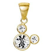 Dinsey Girl's/Tween 10KT Yellow Gold Mickey Mouse Pendant 16"+2" chain