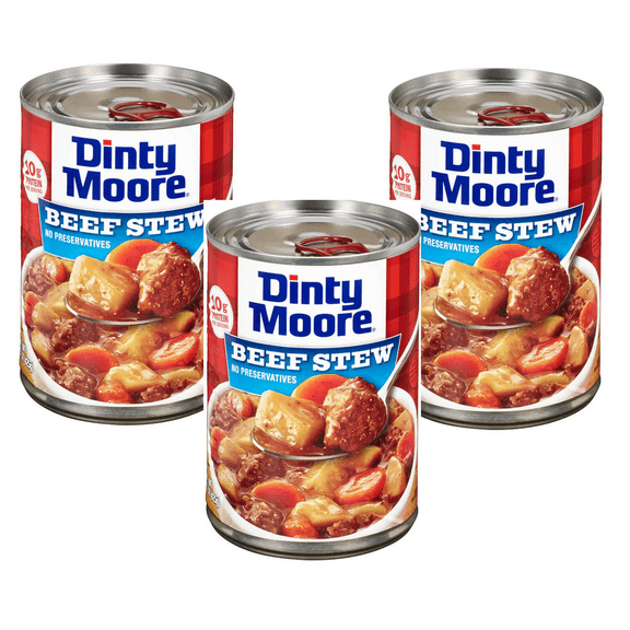 Dinty Moore Beef Stew, Fresh Cut Carrots and Potatoes in a Rich Gravy with Large Chunks of Real Beef 15oz, 3 Pack