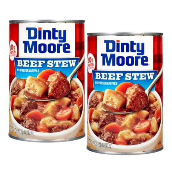 Dinty Moore Beef Stew, Shelf-Stable, 38 oz Steel Cans (2 Pack)