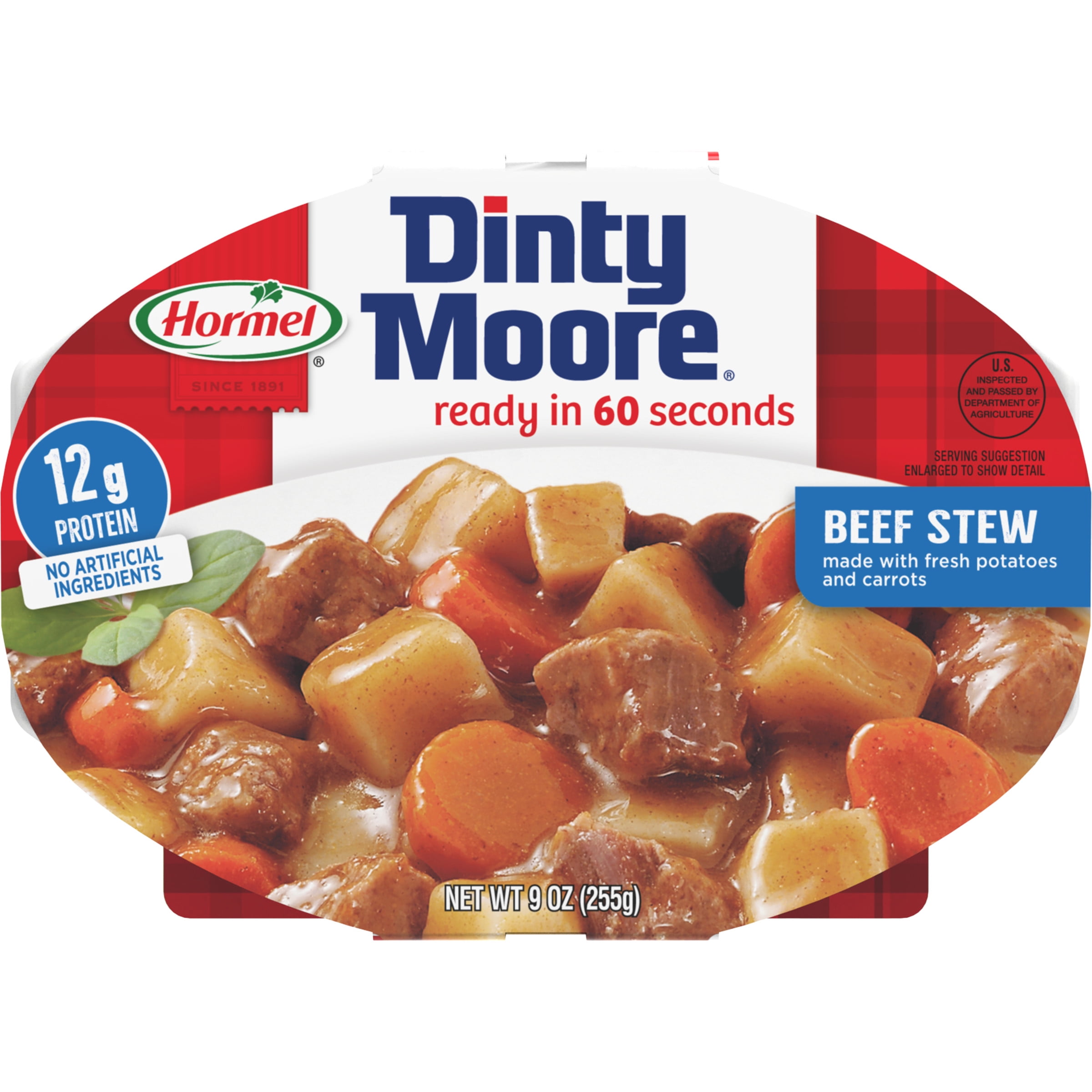 DINTY MOORE Beef Stew Ready to Eat Meal, Shelf-Stable, 12g Protein, 9oz ...