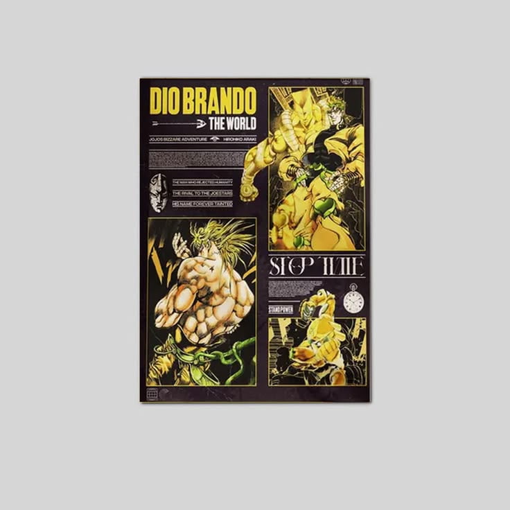 ジョジョ　DIO ポスター Dio Brando The World Poster - JoJo Bizarre Adventure Golden Wind