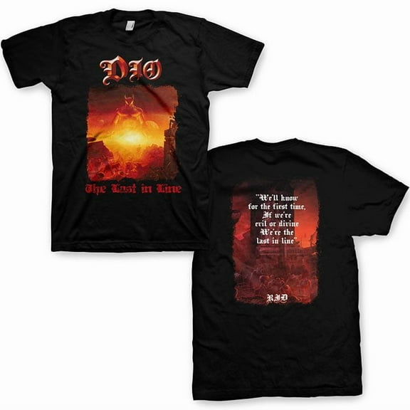 Dio Men's The Last In Line Album Cover T-Shirt Black X-Large | Officially Licensed Merchandise