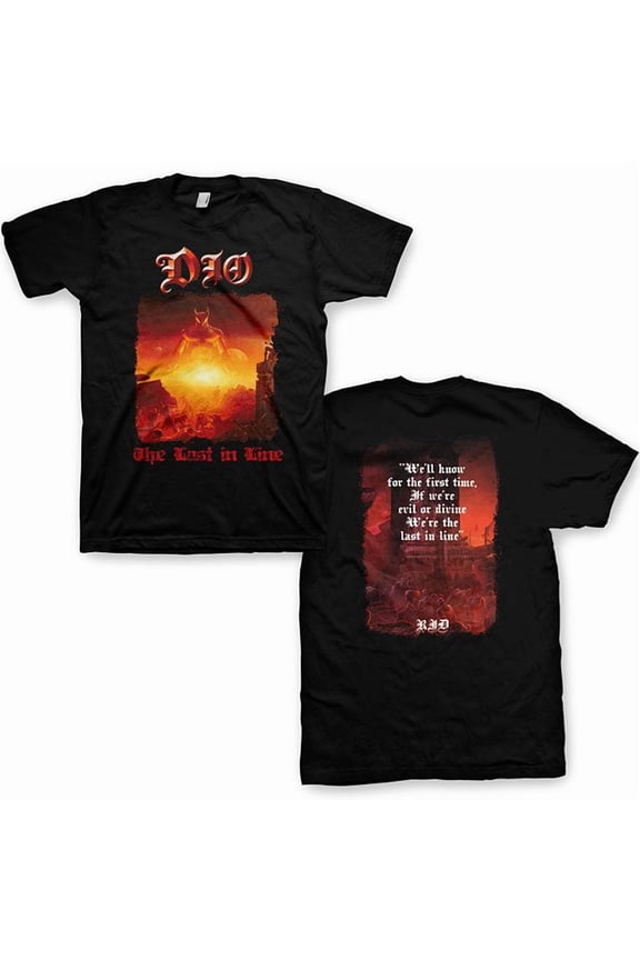 Dio Men's The Last In Line Album Cover T-Shirt Black X-Large | Officially Licensed Merchandise
