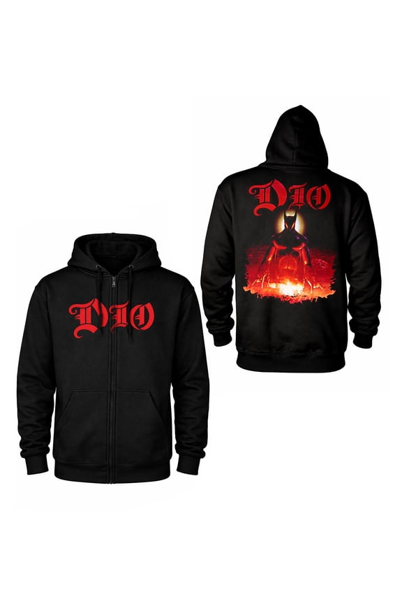 Dio Men's Last In Line Zip Up Hoodie Black Medium | Officially Licensed Merchandise