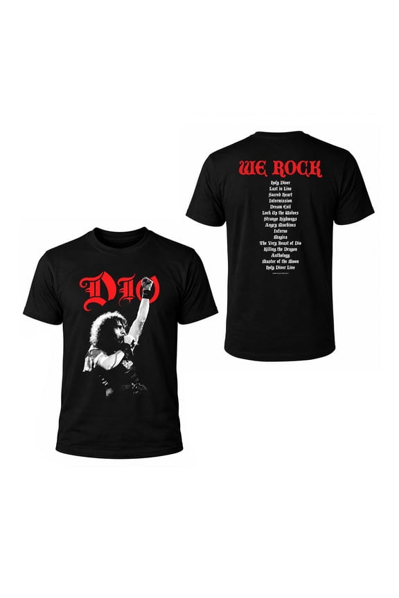 Dio Men's We Rock T-Shirt Black Large | Officially Licensed Merchandise