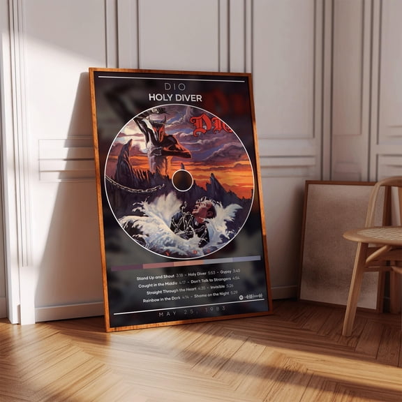 Dio Poster Holy Diver Poster Album Poster Print Album Cover Poster Metal Music Poster Room Decor Music Gift Music Decor