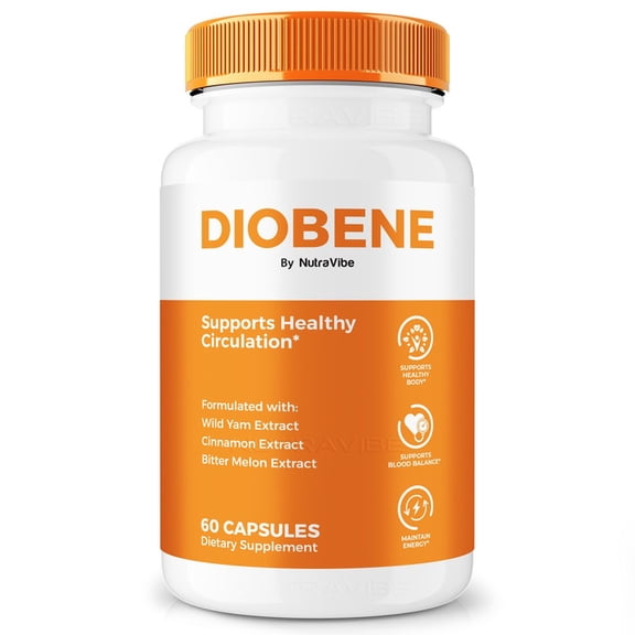 Diobene Original Formula with a Clean Blend to Support Healthy Circulation, Natural Energy & Balanced Levels | Just 2 Easy-to-Swallow Pills Daily (60 Capsules)