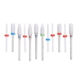 thumbnail image 1 of Dioche 12pcs Ceramic Milling Cutter Drill Bit Electric Grinding Machine Milling Cutter Files, 1 of 8