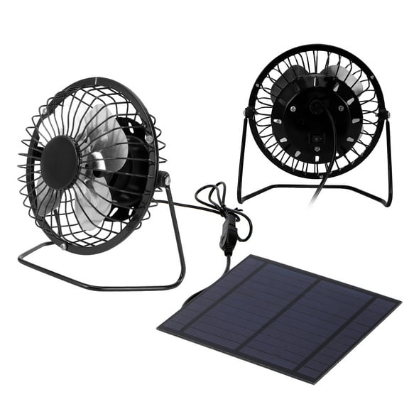 Dioche 5W Mini Solar Panel with Portable Cooling Fan Photovoltaic Solar Panel Set for Greenhouse,Solar Panel Set