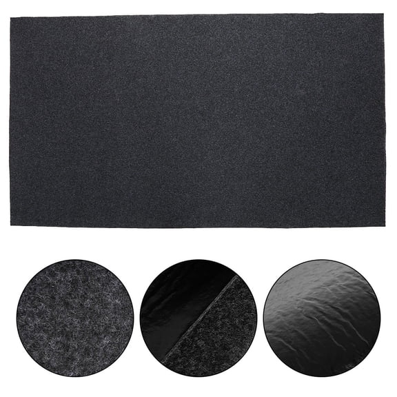 Dioche BBQ Floor Protective Mat Outdoor Gas Grill BBQ Floor Mat - Absorbent, Place Under Grill - Protects Decks and Patios 50 x 30 Inches Black