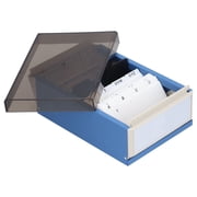 Dioche Business Card Holder for Desk,Credit Card Holder File, Index Card Box StorageMetal Structure, Blue