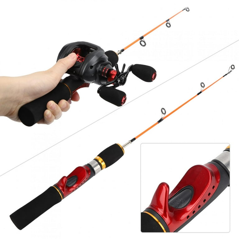 Dioche FRP Fiber Ice Fishing Rod Micro Durable Casting Ice Rods 52cm Tools  S,Fishing Pole 