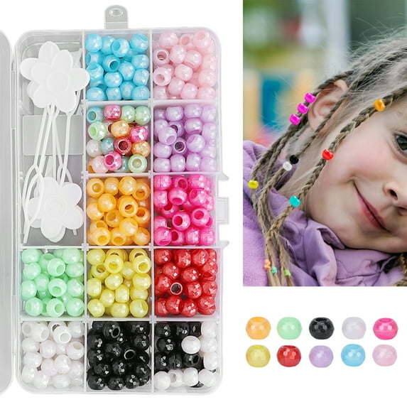 Dioche Hair Beads,Dreadlocks Hair Beads,365pcs Hair Dreadlocks Colorful Hair Braiding Beads  Hair Beard Decoration Accessories