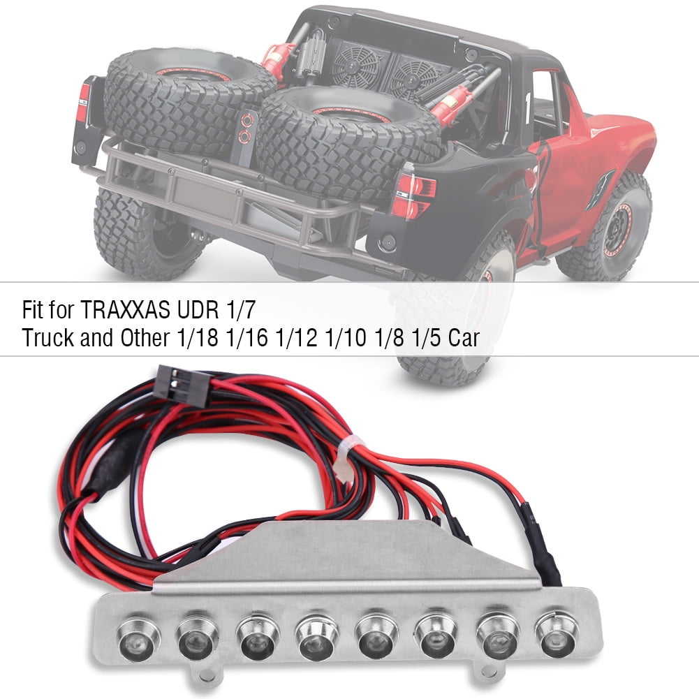 Barra De Luces LED Para Coche RC – Rojo Y Blanco, Compatible Con Axial SCX10, Traxxas, HSP Y Más, Fácil Instalación