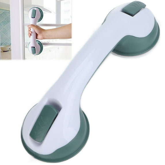 Dioche Suction Bath Grab Bar,Suction Shower Grab Bar,Bathtub Handrail Suction Type Antislip Safety Hand Bar Elderly Bathroom Accessory Green White