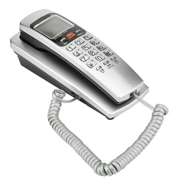 Dioche Wall Mounted Telephone Landline Telephone DTMF Caller ID Telephone Corded Phone Desk Put Landline Fashion Extension Telephone for