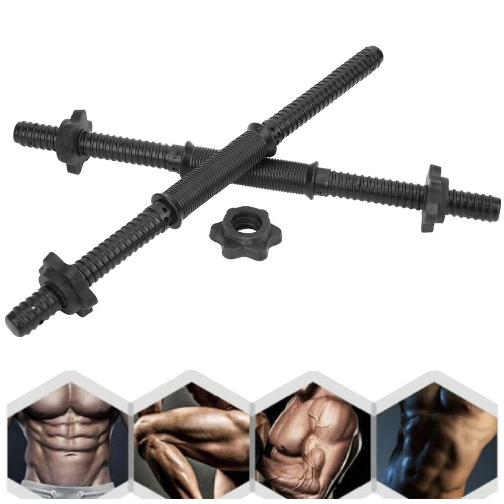 Dioche Weight Lifting Handles,Home Training Dumbbell Bars,(2Pcs/Set) Gym Home Training Dumbbell Bars Weight Lifting Handles with 4 Spinlock Collar