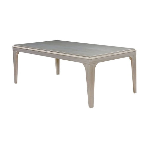 Diocles Contemporary Style Dining Table With Tapered Legs, Silver