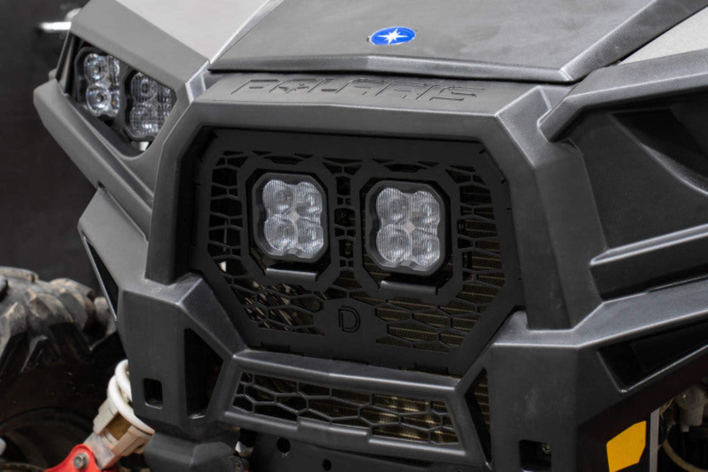 Grille De Calandre HAVOC LED X-LITE Pour Polaris RZR 1000 XP & 900 S - Acier Satin Noir - Neuf