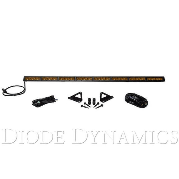 Diode Dynamics 18-21 Jeep JL Wrangler/Gladiator SS50 Hood LED Light Bar Kit - Amber Driving