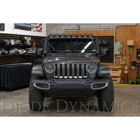 Diode Dynamics 2018-2021 Fits Jeep Wrangler JL SS5 Pro CrossLink Windshield White Combo Lightbar Kit DD7262