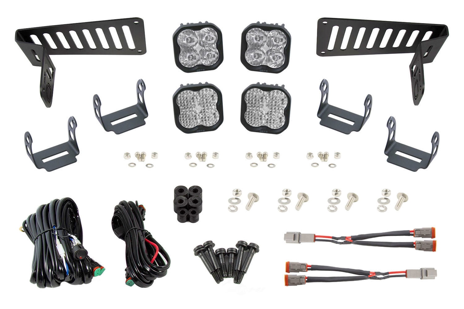 Diode Dynamics DD6554 Cowl LED Bracket Kit for 18-20 Wrangler JL/Gladiator White Fits select: 2018-2019,2021 JEEP WRANGLER UNLIMITED