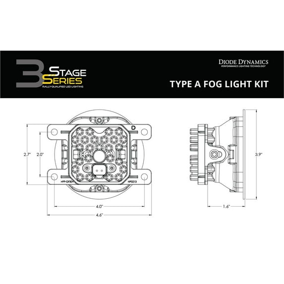 Diode Dynamics DDYDD6177 SS3 Sport Type A SAE Fog Worklight Kit, White Fits select: 2009-2014 FORD FOCUS, 2014-2019 SUBARU FORESTER