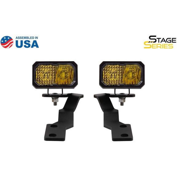 Diode Dynamics Stage Series LED Ditch Light Kit, Toyota Tacoma, SSC2 Pro Yellow