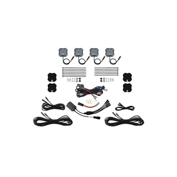 Diode Dynamics Stage Series RGBW LED Rock Light Kit (4-Pack), RGBW with Magnet Mounts