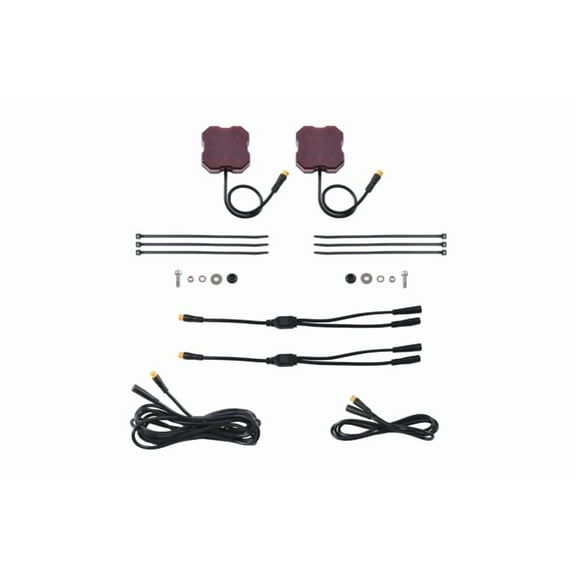 Diode Dynamics Stage Series Single Color LED Rock Light - Red M8 (2-pack)