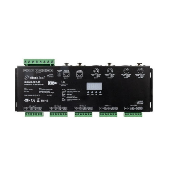Diode LED DI-DMX-DEC-25 DMX512 25-Channel Decoder with RDM