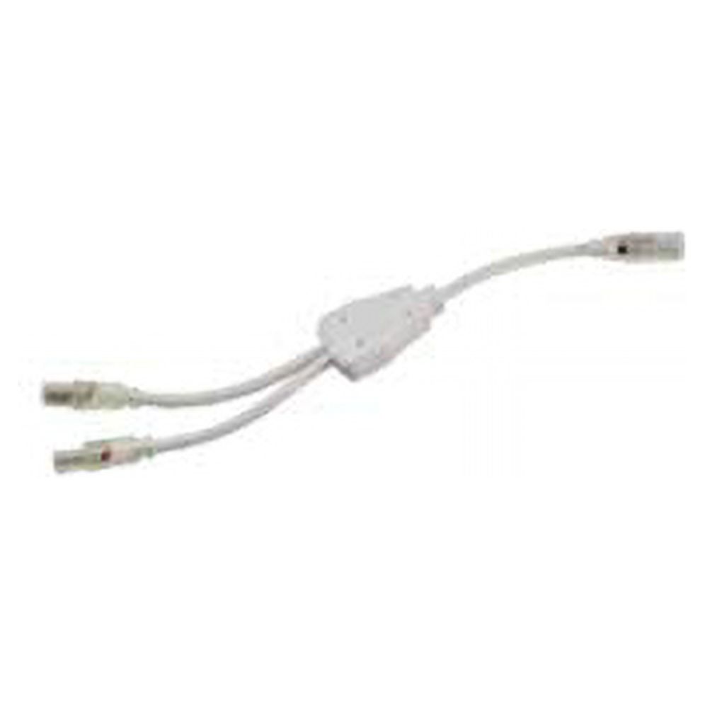 Diode LED Wet Location Splitter Plug (10.5mm Plugs) 2Way White PVC
