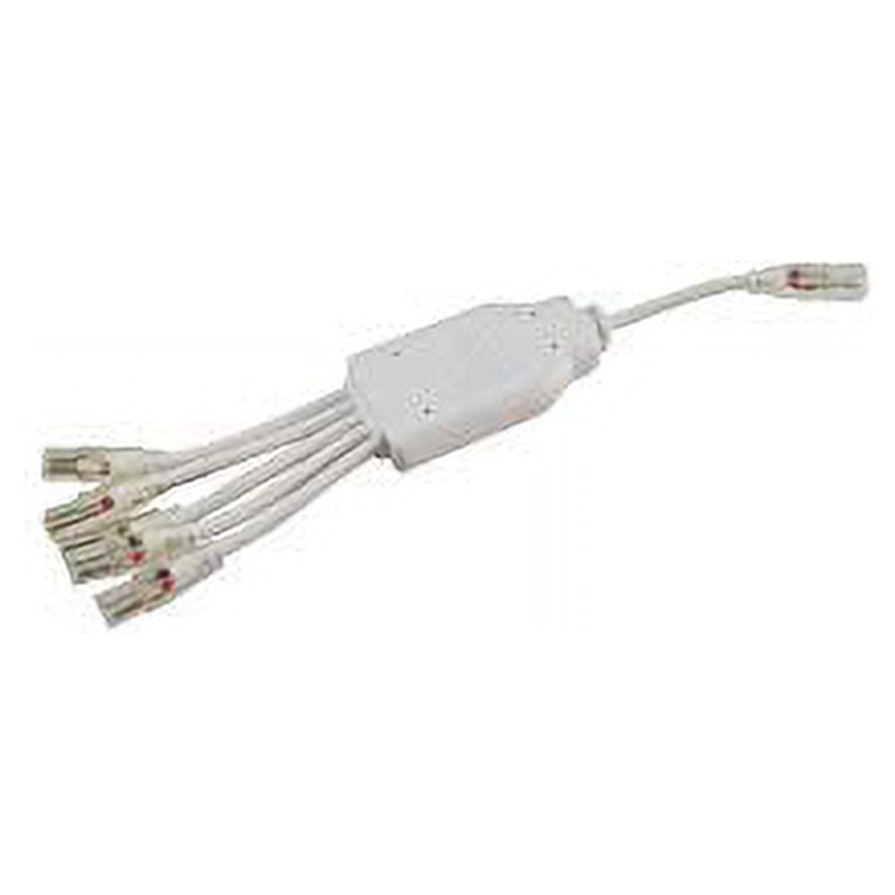 Diode LED Wet Location Splitter Plug (10.5mm Plugs) 5Way White PVC
