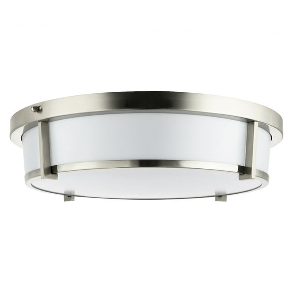 Diodesy 18-Inch LED Ceiling Light Fixture, 25W Flush Mount Ceiling Light Fixture for Bathroom, Hallway, Living Room and Bedroom, Dimmable, 1500 lumens, 30K/40K/50K CCT Adjustable, Brushed Nickel