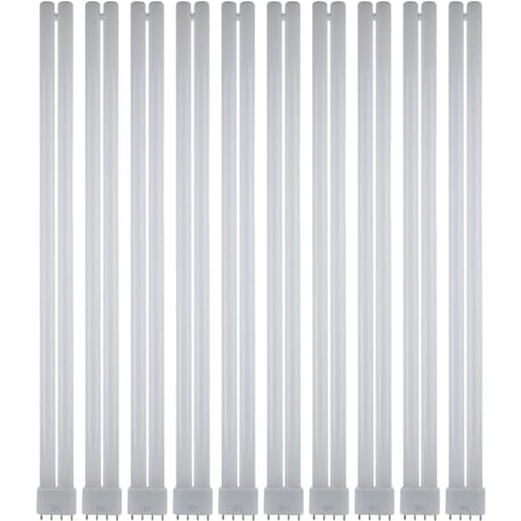 Diodesy 22-Inch Twin Tube Fluorescent Light Bulb - 6500K Daylight Compact Fluorescent Lamp, 40 Watts, 3150 Lumens with 4-Pin (2G11) Base for Home, Office and Commercial Use (10 Pack)
