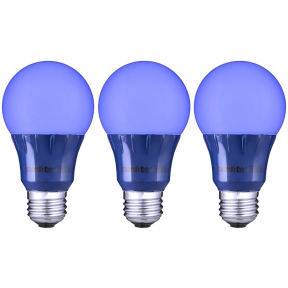 Diodesy A19 Blue LED Bulb - Non-Dimmable Colored Light Bulb, 3 Watts, 45 Lumens with Medium E26 Base for Halloween, Birthdays, Holiday Parties, Home and Commercial Use