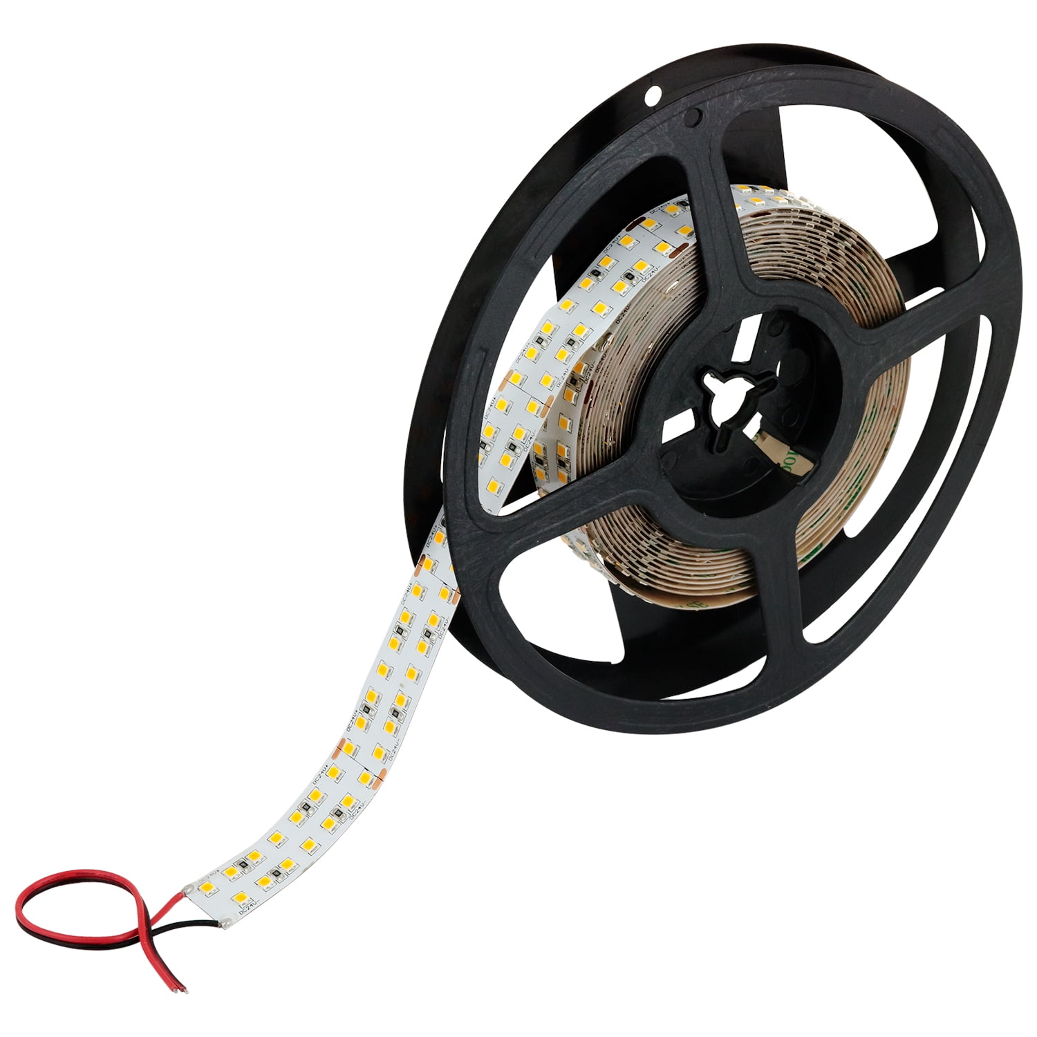 Diodesy- BZL/140W/24V/D/30K/DOUBLE LED Double Row Strip Light, 16Ft/4.8m Soft White 3000K, 24V, UL Listed, Flexible Tape Roll Light for Bedroom, Party Decoration, Kitchen, 140W, 3000 Lumens, CRI80+