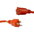 Diodesy EX10016/3 Outlet Extension Cord, 100Ft Orange Heavy Duty