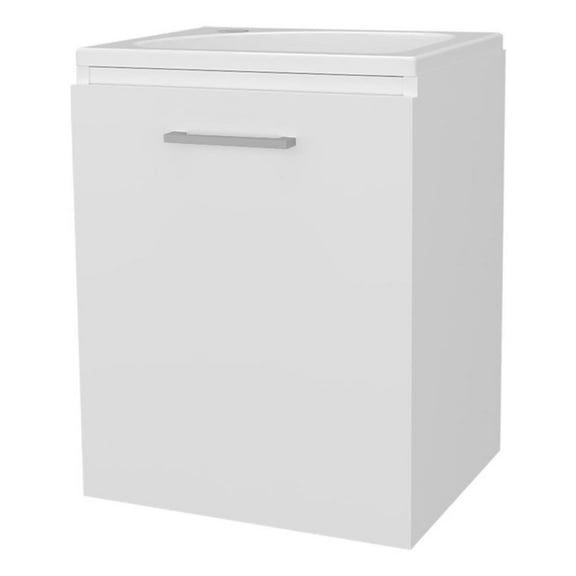 FM FURNITURE Haigleer Creek Bathroom Vanity with Integrated Sink Faucet White