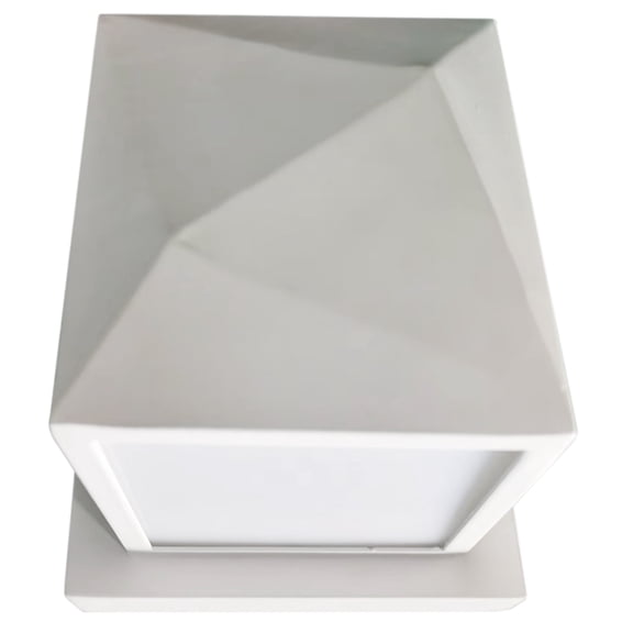 Diodesy- LFX/CUBE/UD/10W/930/WH LED Outdoor Up or Down Wall Light, Square White Wall Sconce, 3000K Soft White, 20/30/40W Power Selectable, 560 Lumens, Exterior Fixture for Porch/Garage/Patio
