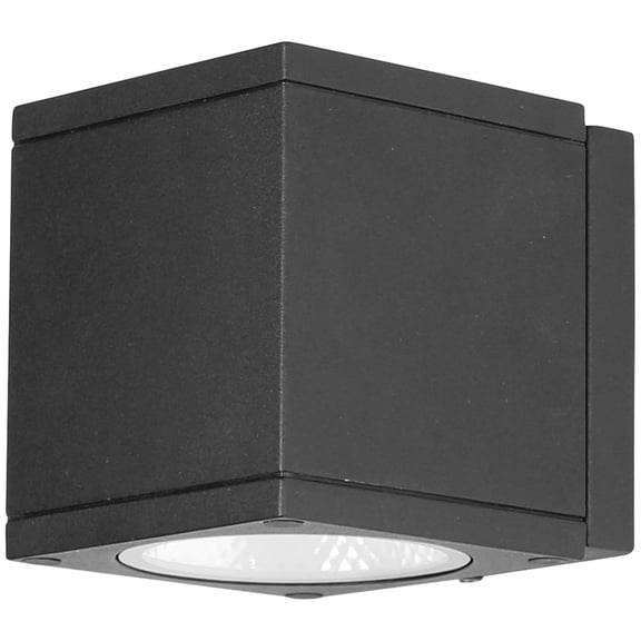 Diodesy- LFX/CUBE/UD/18W/SCT/BK LED Outdoor Cube Up or Down Wall Light, Modern Black Wall Sconce, 3CCT Selectable 3000K 4000K 5000K, 18W, ETL Listed, Exterior Light Fixture for Porch, Garage, Patio