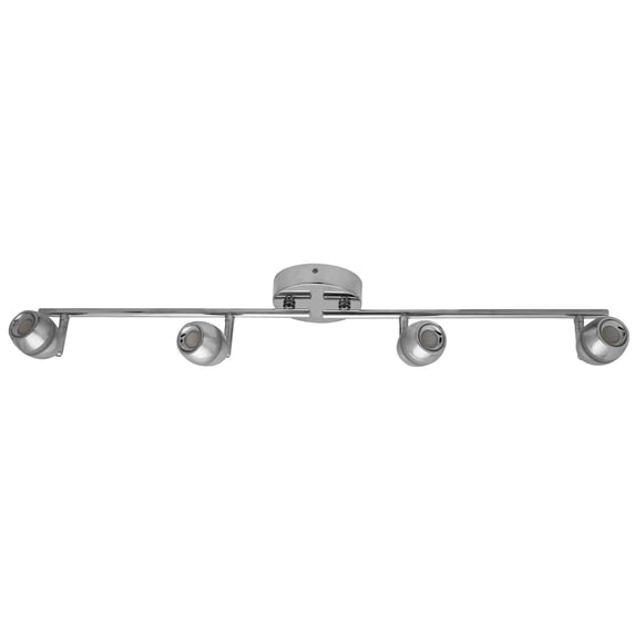 Diodesy- LFX/TRL/4H/23W/30K/CH Track Lighting Heads Light, Dimmable, 23W (100 Watts Equivalent), LED Adjustable Track Light Ceiling Spotlight for Accent Retail Artwork, Kitchen, Bedroom, Chrome Finish
