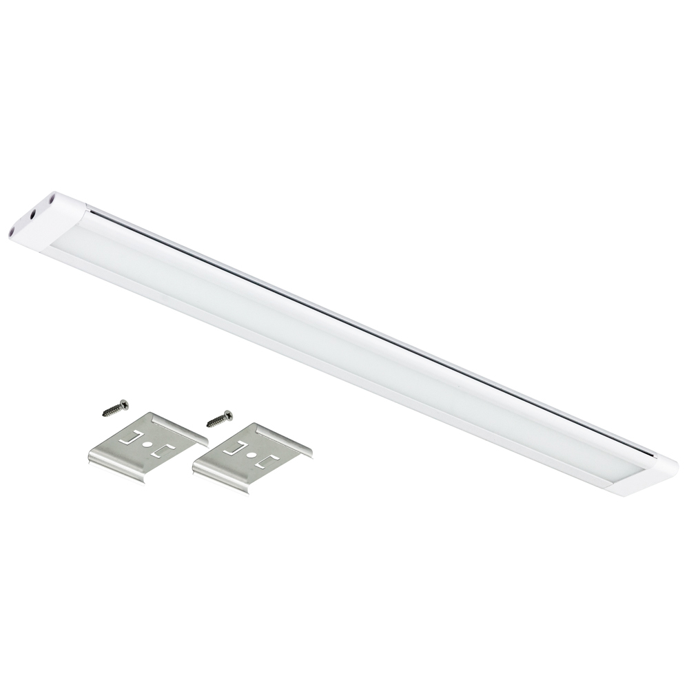 Diodesy- LFX/UCF/20/30K LED Under Cabinet Lights, 20 Inch Linear Under Counter Fixtures for Kitchen Cabinet/Cupboard/Closet/Desk, 3000K Soft White, Dimmable, 8 Watts, 480 Lumens, 24V, UL Listed