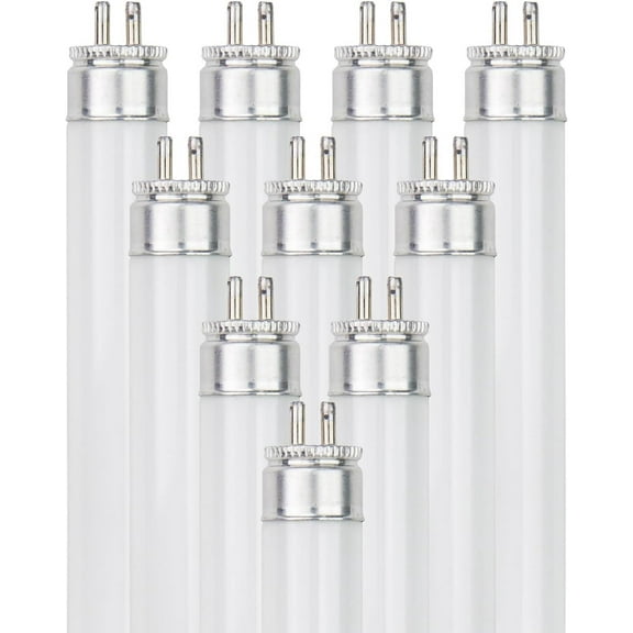Diodesy- Pack of 10 F13T5/CW Fluorescent Light Bulbs, Under Cabinet Lights, Replacement Tubes, 13 Watts, 4100K Cool White, 850 Lumens, G5 Bi-Pin Base, High Performance Straight Tube