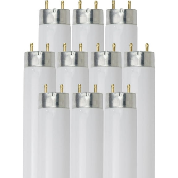 Diodesy- Pack of 10 F25T8/SP835 T8 Fluorescent Tube Light Bulb, Straight Linear Fluorescent Lamp, 25 Watt, 3500K Neutral White, 2300 Lumen, High Performance G13 Medium Bi-Pin Base