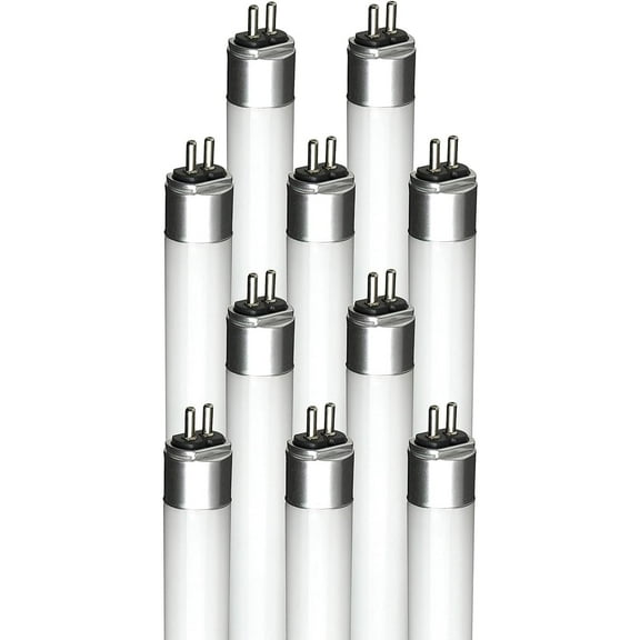 Diodesy- Pack of 10 T5/LED/BPD/2?/12W/50K T5 High Output LED Ballast Bypass Tube Light, Shatterproof Dual-End Powered, F24T5 Fluorescent Replacement, 5000K Bright White, 12W, 1500LM, G5 Mini Base, UL