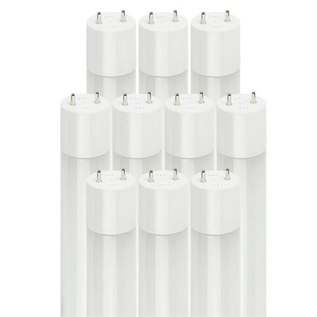 Diodesy- Pack of 10 T8/LED/BPD/4?/17W/30K 4Ft LED Ballast Bypass Tube Light Bulb, 3000K Soft White, G13 Medium Bi Pin Base, 17W (F32T8 Equal), T8 Dual-End Power, Frosted Cover, 2100 Lumen, UL Listed