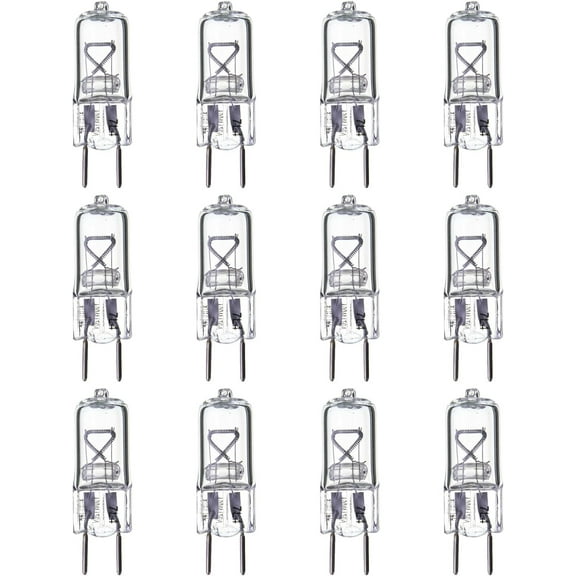 Diodesy- Pack of 12 Q100/GY8/120V Halogen Light Bulb for Chandelier/Track Lighting/Bathroom, Single Ended T3.5 Bulb, GY8 2-Pin Clear Glass UV Protected, 3200K Soft White, 100 Watts, 1500 Lumens
