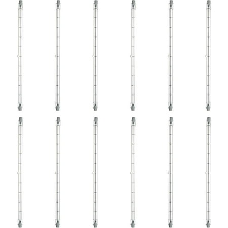 Diodesy- Pack of 12 Q1500T3/CL/240V Halogen Light Bulb for Lamp/Track/Ceiling, Mini Tube 254mm Double-Ended T3 Tube Bulb, Recessed Single Contact R7s Clear Glass, 3200K Soft White, 1500W, 28000 Lumens